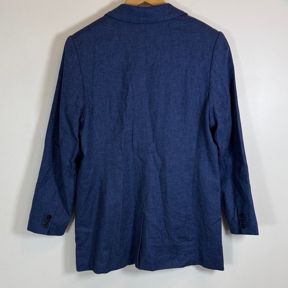 Banana Republic Linen Blend Blue Single Button Blazer - Picture 5 of 15
